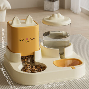Large Capacity Automatic Pet Food & Water Dispenser Combo