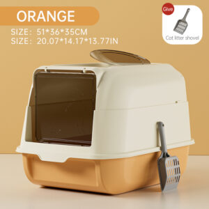orange-2-in-1-enclosedopen-top-entry-cat-litter-box