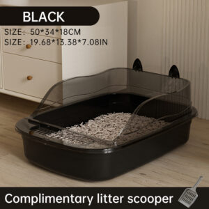 Creative Cat Ear Semi-Enclosed Litter Box