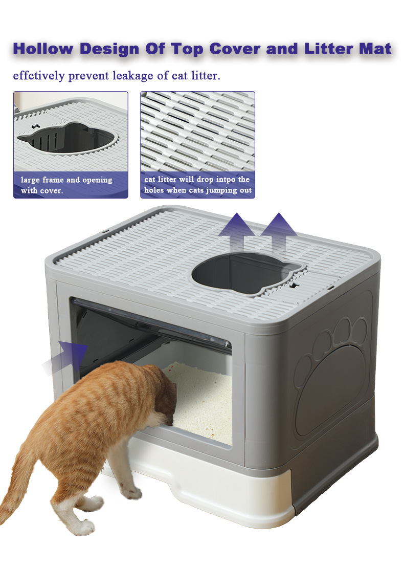 High Fence Side Entry Cat Litter Box