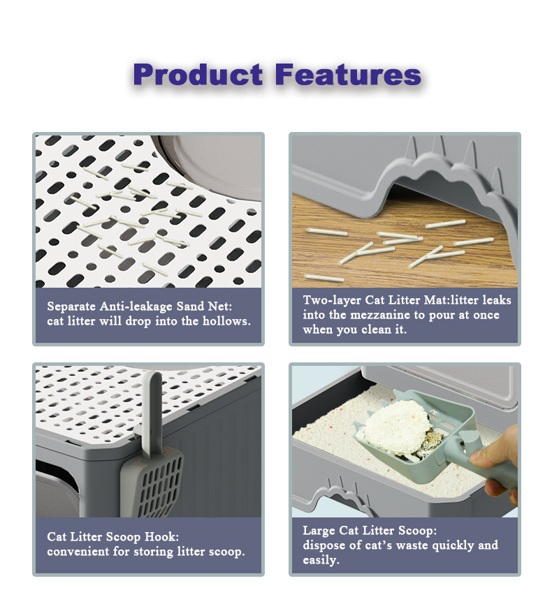 Top Exit Cat Litter Box