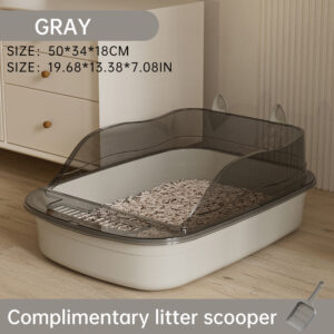 Creative Cat Ear Semi-Enclosed Litter Box