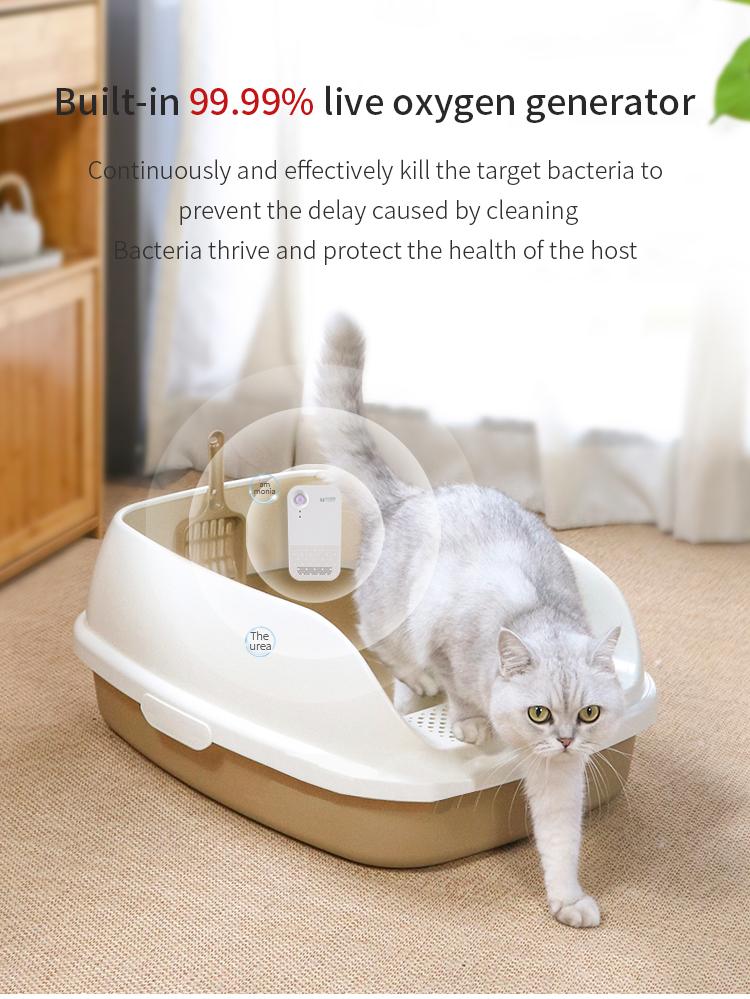 Smart Pet Odor Eliminator，Pet Deodorizer, Cat Litter Odor Remover, Active Oxygen Purifier, Negative Ion Pet Deodorizer, Wireless Pet Air Purifier, Pet Urine Odor Neutralizer, Consumables-Free Pet Deodorizer