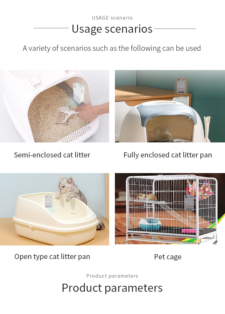 Smart Pet Odor Eliminator，Pet Deodorizer, Cat Litter Odor Remover, Active Oxygen Purifier, Negative Ion Pet Deodorizer, Wireless Pet Air Purifier, Pet Urine Odor Neutralizer, Consumables-Free Pet Deodorizer