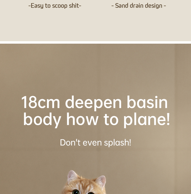 Creative Cat Ear Semi-Enclosed Litter Box