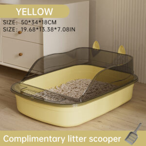 Creative Cat Ear Semi-Enclosed Litter Box