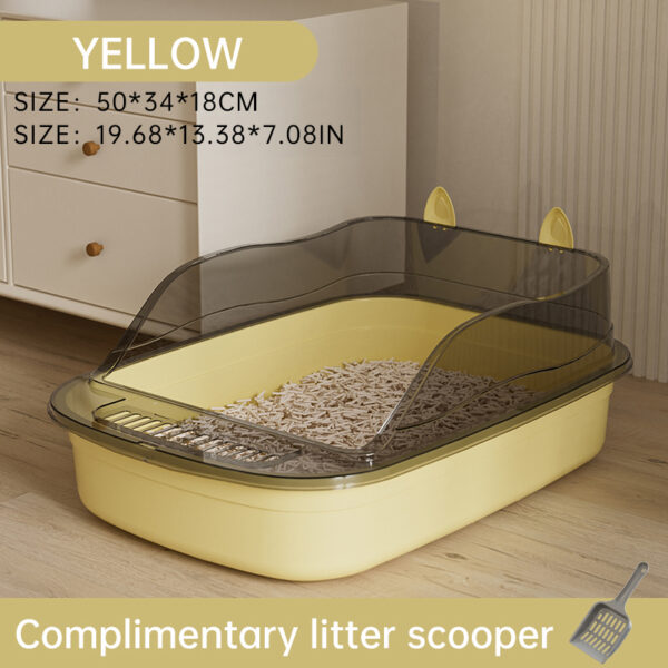 Creative Cat Ear Semi-Enclosed Litter Box - 图片 7