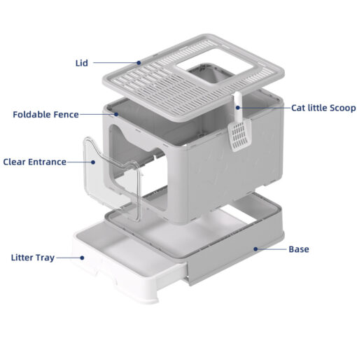 Foldable Drawer Cat Litter Box