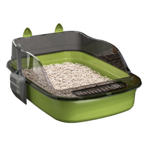 Creative Cat Ear Semi-Enclosed Litter Box
