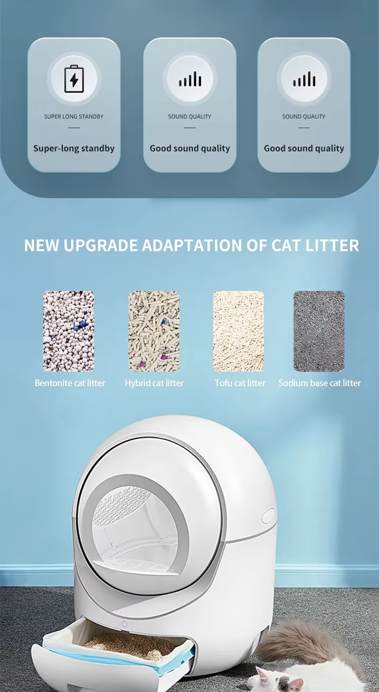 Smart Cat Litter Box, Automatic Cat Litter Box, APP Controlled Litter Box, Ultra-Quiet Cat Litter Box, Self-Cleaning Litter Box, Pet Waste Cleaning, Cat Toilet, Large Capacity Litter Box, Travel Litter Box, Odor Control Litter Box, Multi-Litter Compatible, Safe Cat Litter Box, Hands-Free Cat Care