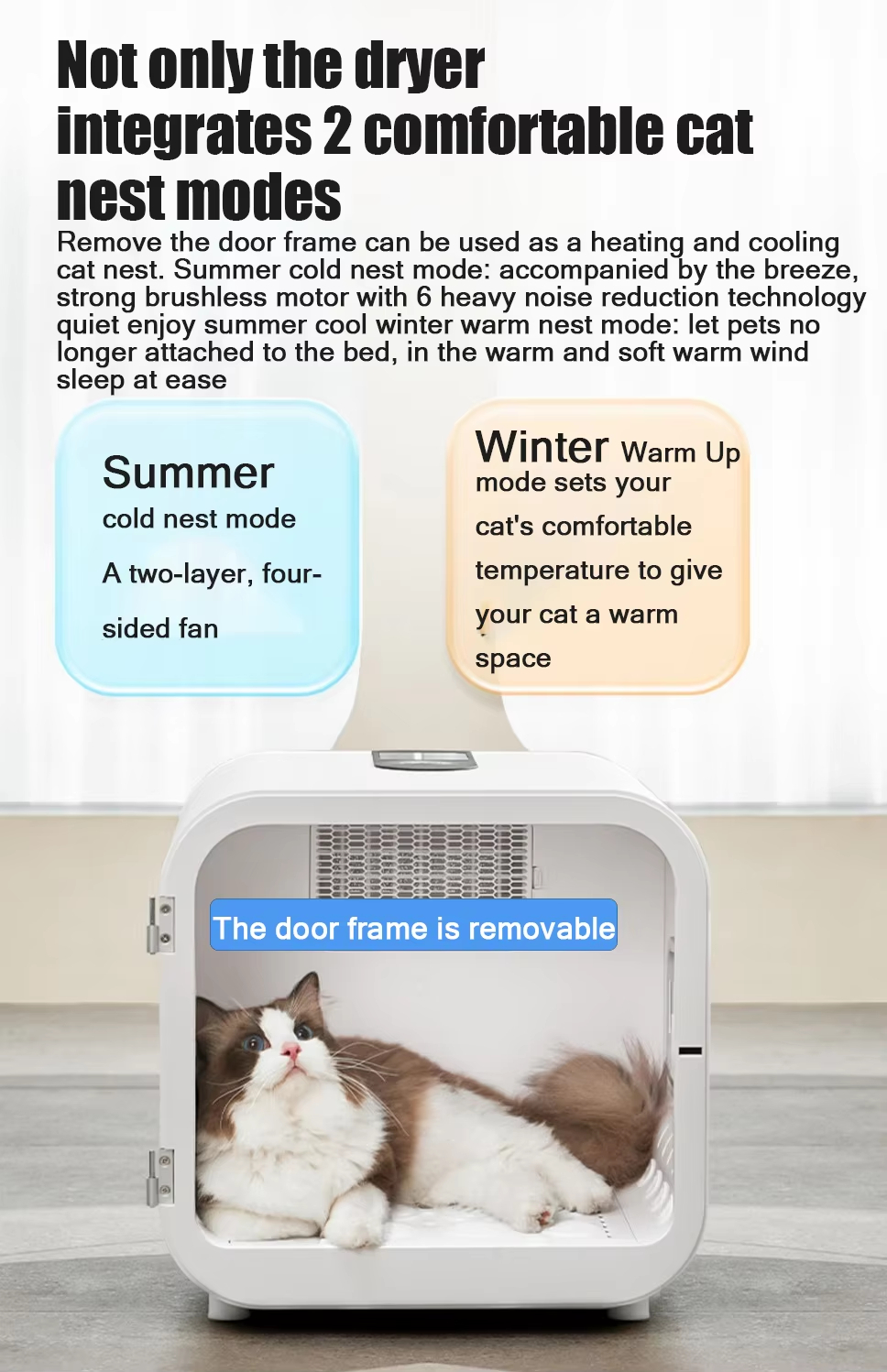 Smart Pet Dryer Box, Pet Ozone Sterilization Dryer, Quiet Pet Dryer, Mi Home Smart Dryer, Negative Ion Pet Blower, 71L Pet Drying, Fast Pet Drying, Cat Dog Dryer, Multi-function Pet Supplies