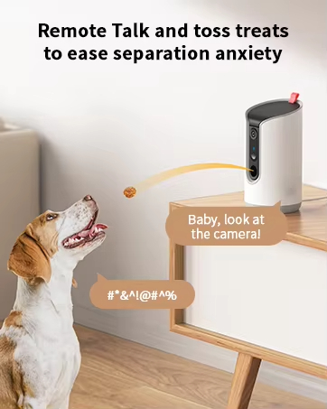 Dog Camera Treat Dispenser, 360° Pet Camera, Smart Pet Monitor, WiFi Dog Camera, 2K Pet Camera, Auto-Tracking Pet Camera, Interactive Treat Dispenser