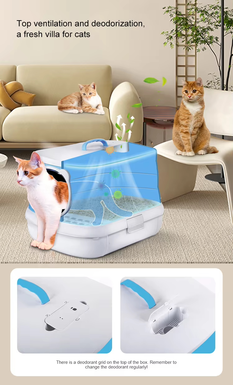Foldable Drawer Cat Litter Box, Drawer Cat Litter Box, Top Entry Litter Box, Anti-Tracking Litter Box, Easy Clean Litter Box, Portable Cat Litter Box, Eco-Friendly Litter Box, Cat Toilet, Enclosed Litter Box