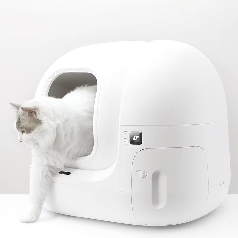 Smart Cat Litter Box, Self-Cleaning Litter Box, APP Controlled Litter Box, Odor Removal Litter Box, 80L Litter Box, Large Capacity Litter Box, Round Cat Litter Box, Multi-Cat Household Litter Box, Pet Cleaning Device, Cat Toilet