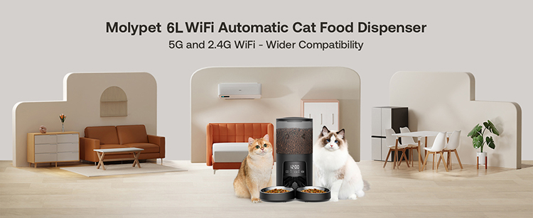 Automatic Pet Feeder, Smart Pet Feeder, Timed Cat Feeder, Portion Control Feeder, Pet Feeder with App, Slow Feeder for Dogs, Dual Power Pet Feeder