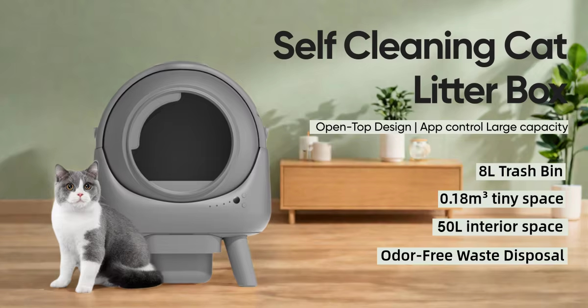 Automatic Cat Litter Box, Smart Cat Litter Box, Self-Cleaning Litter Box, Large Capacity Litter Box, Odor Removal Litter Box, APP Health Monitoring Litter Box, Round Cat Litter Box, Multi-Safety Litter Box, Easy Clean Litter Box, Pet Cleaning, Cat Toilet