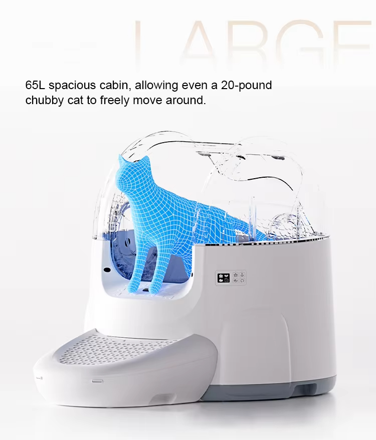 Automatic Self-Cleaning Litter Box, Intelligent Cat Litter Box, Self-Cleaning Litter Box, Large Capacity Litter Box, APP Controlled Litter Box, Health Monitoring Litter Box, Odor Removal Litter Box, Multi-Safety Litter Box, Washable Litter Box, Enclosed Litter Box, Pet Cleaning, Cat Toilet