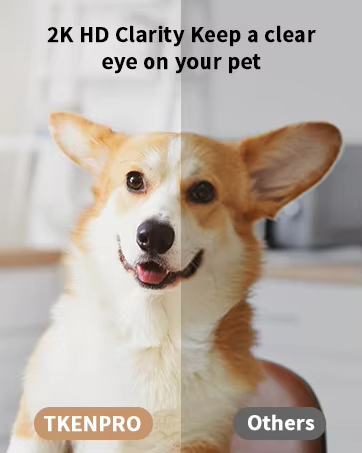Dog Camera Treat Dispenser, 360° Pet Camera, Smart Pet Monitor, WiFi Dog Camera, 2K Pet Camera, Auto-Tracking Pet Camera, Interactive Treat Dispenser
