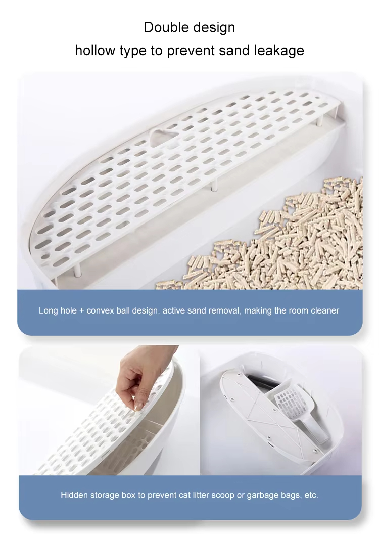 Foldable Drawer Cat Litter Box, Drawer Cat Litter Box, Top Entry Litter Box, Anti-Tracking Litter Box, Easy Clean Litter Box, Portable Cat Litter Box, Eco-Friendly Litter Box, Cat Toilet, Enclosed Litter Box