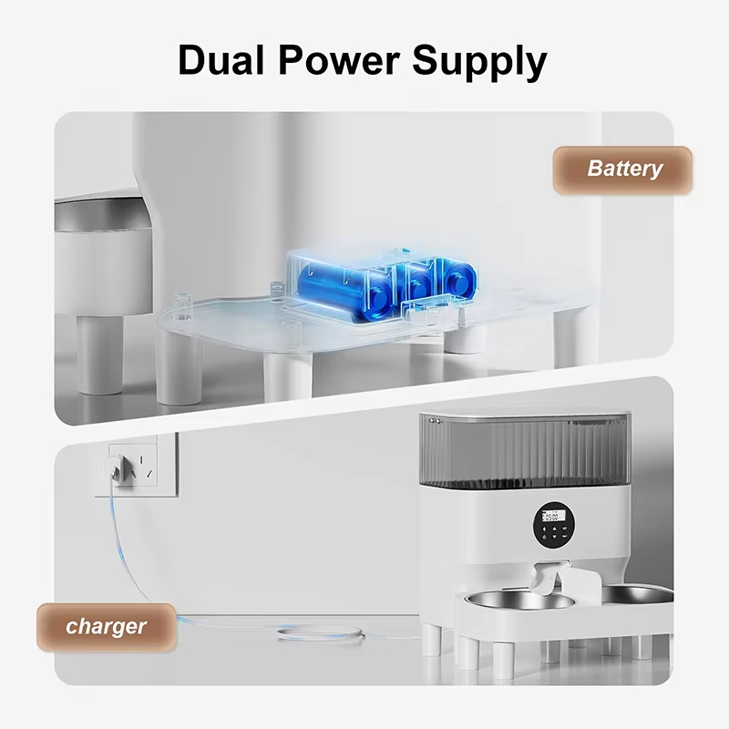 Automatic Pet Feeder, Elevated Pet Feeder, Timed Cat Feeder, Portion Control Feeder, Smart Pet Feeder, Two-Cat Feeder Bowl, Detachable Pet Feeder