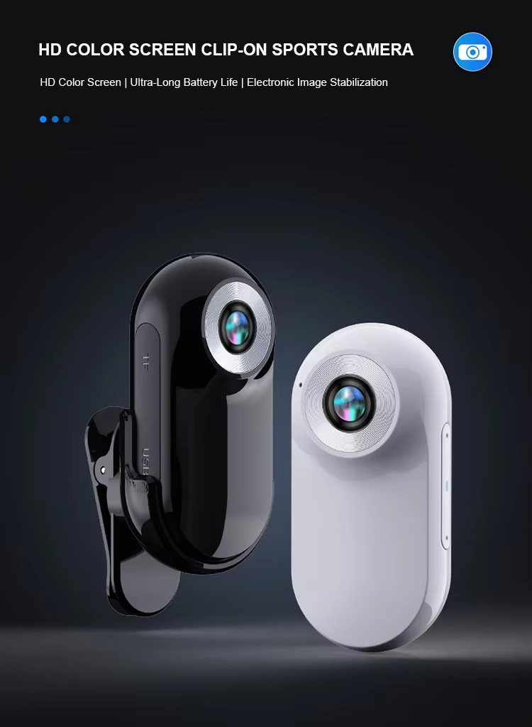 Wearable Mini Camera, Pet Camera Collar, Clip-On Action Camera, Life Logging Camera, Lightweight Body Cam, Waterproof Mini Camera, First-Person View Camera