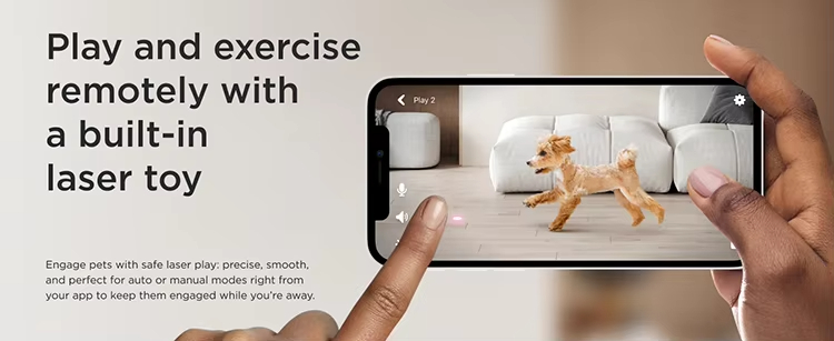 Interactive Pet Camera, Pet Camera with Laser Toy, 360° Dog Camera, Smart Cat Toy, Two-Way Audio Pet Monitor, WiFi Pet Camera, Remote Play Pet Camera