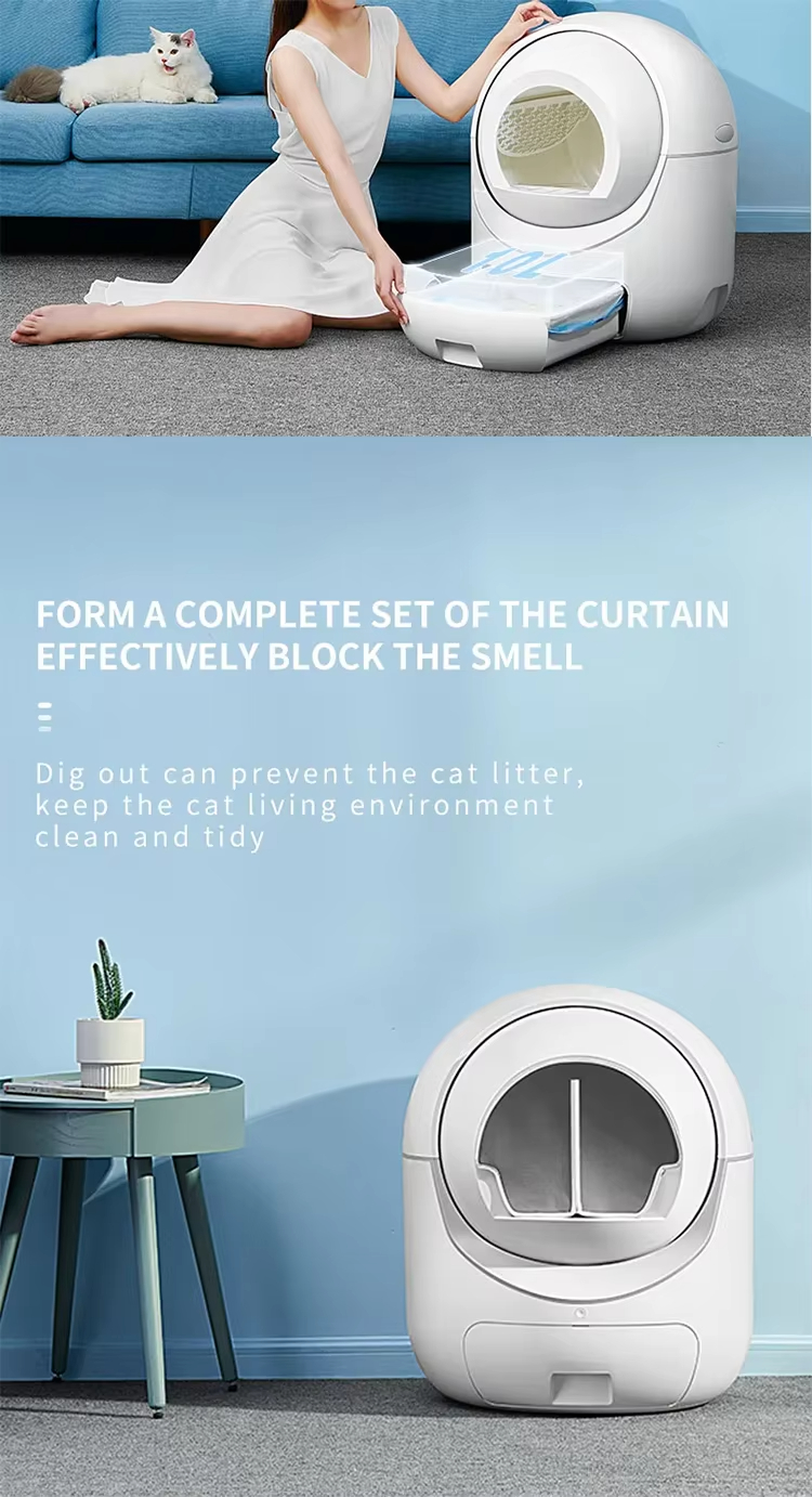 Smart Cat Litter Box, Automatic Cat Litter Box, APP Controlled Litter Box, Ultra-Quiet Cat Litter Box, Self-Cleaning Litter Box, Pet Waste Cleaning, Cat Toilet, Large Capacity Litter Box, Travel Litter Box, Odor Control Litter Box, Multi-Litter Compatible, Safe Cat Litter Box, Hands-Free Cat Care