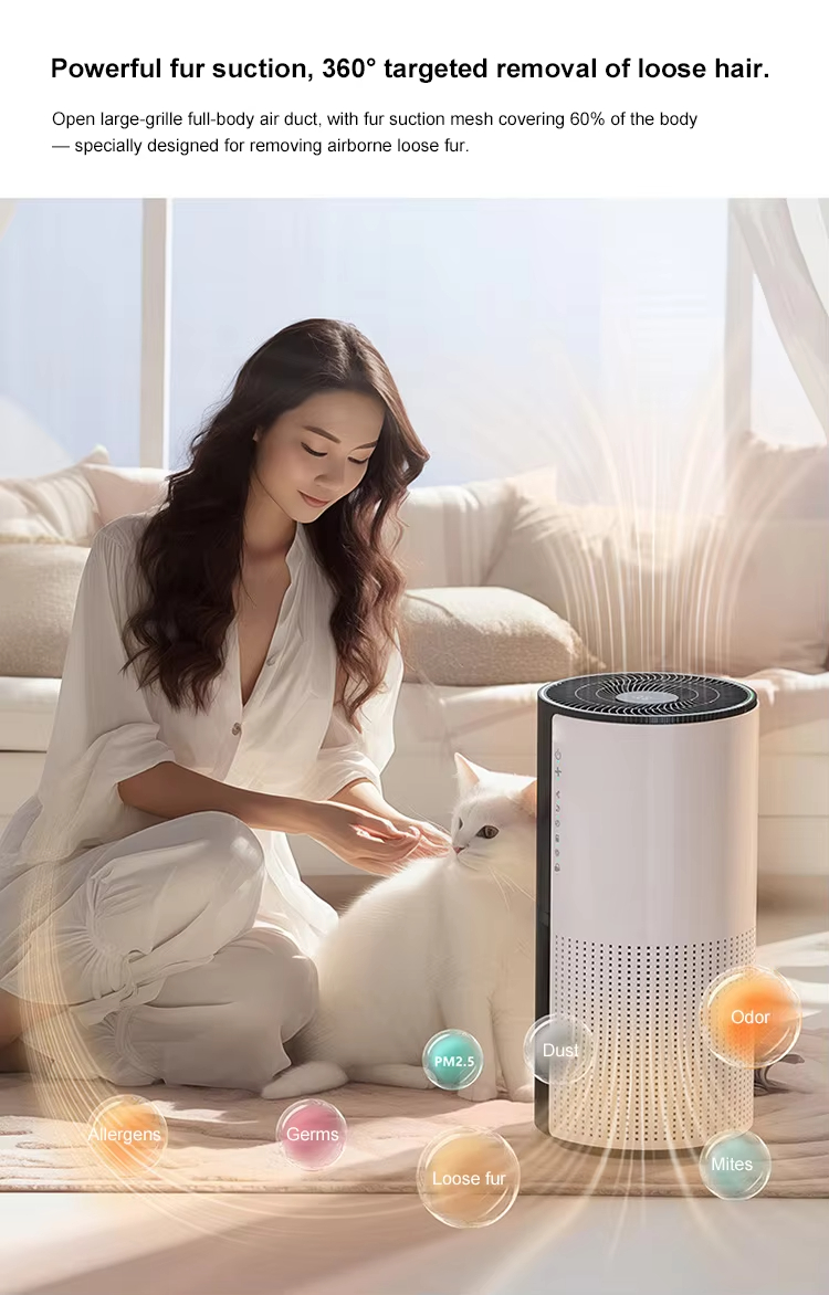 Home Air Purifier, Bedroom Air Purifier, Efficient Pet Odor Removal, Improve Indoor Air Quality, Low Power Consumption Air Purifier, Pet Hair Collector, Pet Allergen Removal, Sleep-Level Quiet Air Purifier, OEM/ODM Air Purifier, Home Formaldehyde Remover, Zhejiang Air Purifier, Office Air Purifier, Air Purifier with Timer, CE Certified Air Purifier