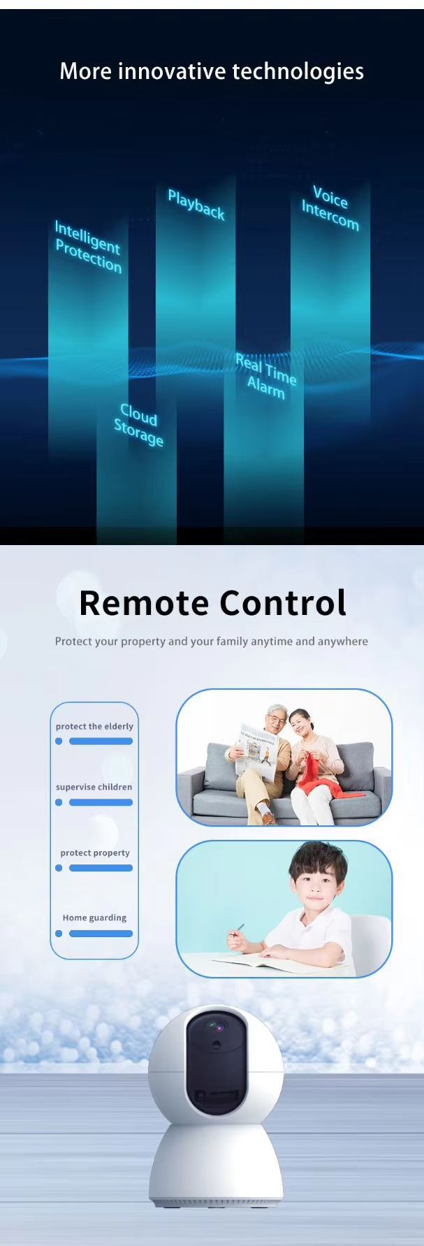 WiFi Pet Camera, Pet Monitor, 360° Dog Camera, Smart Cat Camera, Pet Camera with Audio, Auto-Tracking Pet Camera