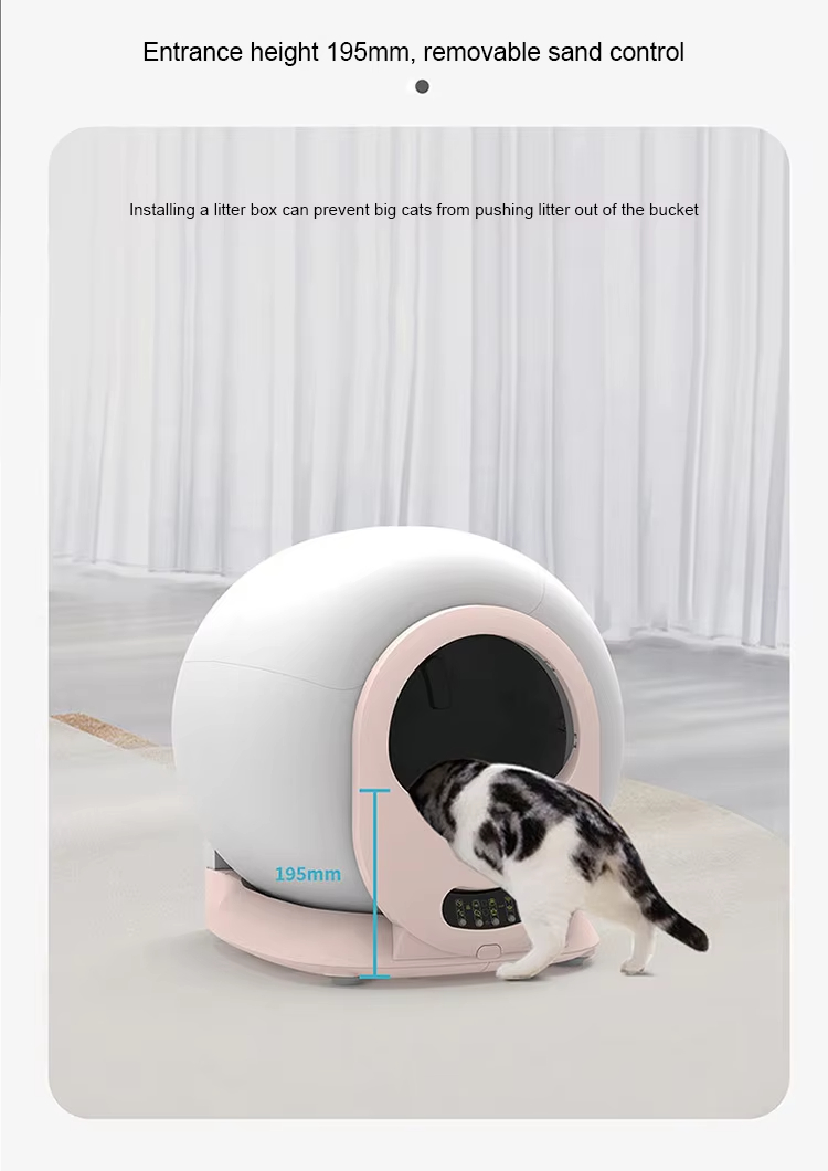 Intelligent Automatic Cat Litter Box, Automatic Cat Litter Box, Self-Cleaning Litter Box, Large Capacity Litter Box, Enclosed Litter Box, APP Controlled Litter Box, Health Monitoring Litter Box, Odor Removal Litter Box, Multi-Safety Litter Box, Washable Litter Box, Pet Cleaning, Cat Toilet