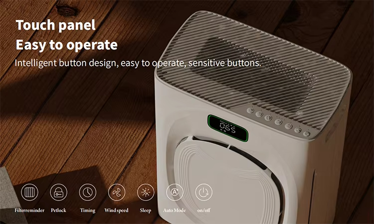 Home Air Purifier, Bedroom Air Purifier, Efficient Pet Odor Removal, Improve Indoor Air Quality, Low Power Consumption Air Purifier, Pet Hair Collector, Pet Allergen Removal, Sleep-Level Quiet Air Purifier, OEM/ODM Air Purifier, Home Formaldehyde Remover, Zhejiang Air Purifier, Office Air Purifier
