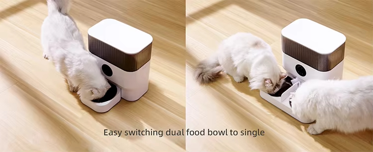 Automatic Pet Feeder, Elevated Pet Feeder, Timed Cat Feeder, Portion Control Feeder, Smart Pet Feeder, Two-Cat Feeder Bowl, Detachable Pet Feeder