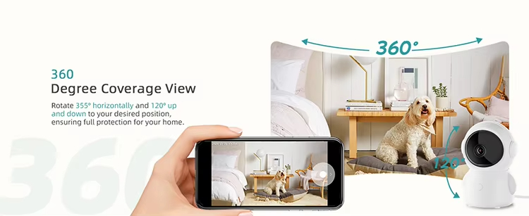 Interactive Pet Camera, Pet Camera with Laser Toy, 360° Dog Camera, Smart Cat Toy, Two-Way Audio Pet Monitor, WiFi Pet Camera, Remote Play Pet Camera
