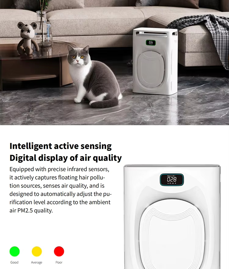 Home Air Purifier, Bedroom Air Purifier, Efficient Pet Odor Removal, Improve Indoor Air Quality, Low Power Consumption Air Purifier, Pet Hair Collector, Pet Allergen Removal, Sleep-Level Quiet Air Purifier, OEM/ODM Air Purifier, Home Formaldehyde Remover, Zhejiang Air Purifier, Office Air Purifier