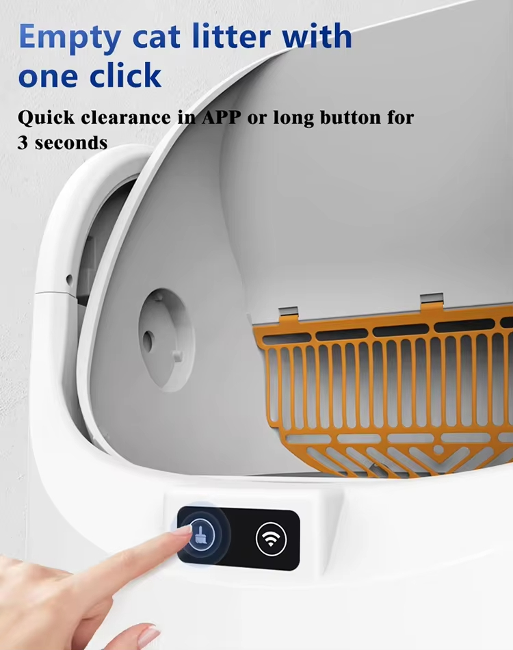 Automatic Cat Litter Box, Self-Cleaning Litter Box, Large Capacity Litter Box, Open Cabin Litter Box, APP Health Monitoring Litter Box, Odor Removal Litter Box, Multi-Safety Litter Box, Easy Install Litter Box, Square Cat Litter Box, Pet Cleaning, Cat Toilet