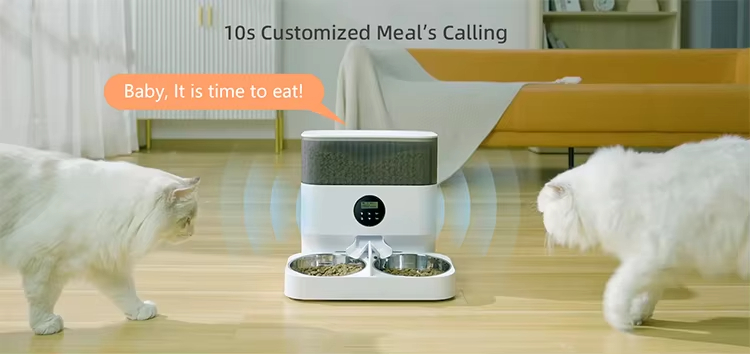 Automatic Pet Feeder, Elevated Pet Feeder, Timed Cat Feeder, Portion Control Feeder, Smart Pet Feeder, Two-Cat Feeder Bowl, Detachable Pet Feeder
