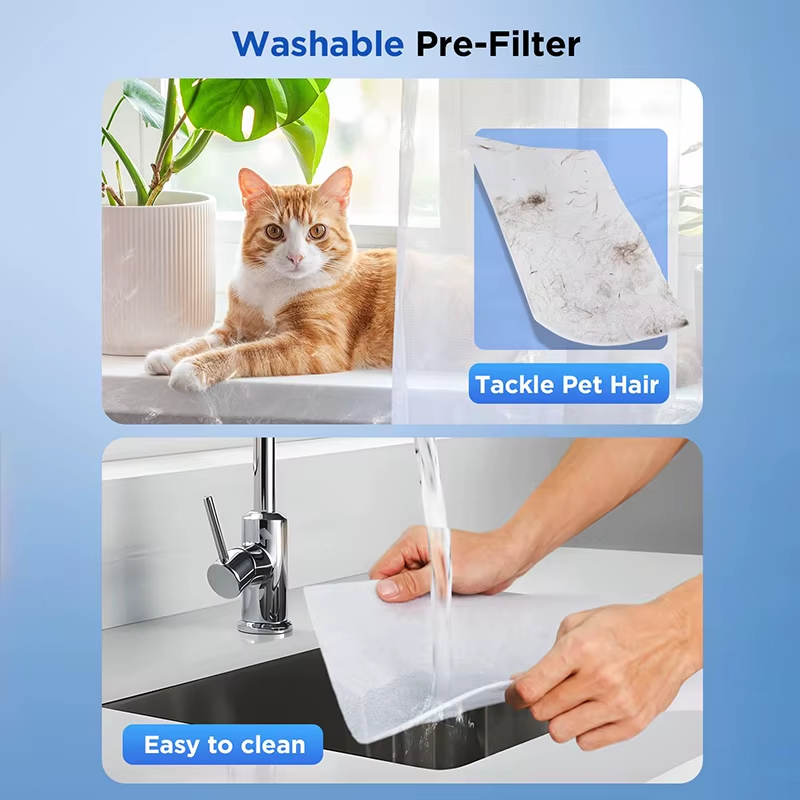Pet Air Purifier, Home Air Purifier, Large Room Air Purifier, PM2.5 Display Air Purifier, Pet Odor Remover, H13 HEPA Air Purifier, Pet Hair Collector, Ultra-Quiet Air Purifier, Washable Filter, Cat Dog Air Purifier, Pet Odor Elimination, 4-Stage Filtration Air Purifier, Smart Pet Appliance
