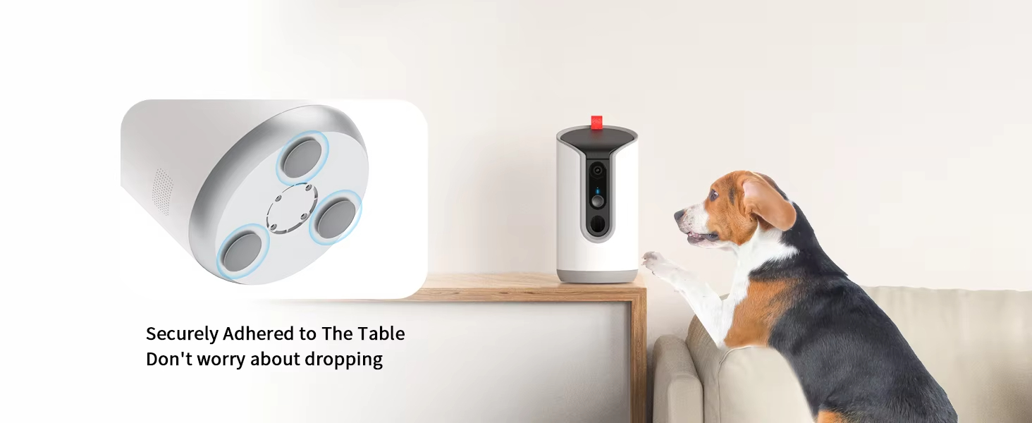 Dog Camera Treat Dispenser, 360° Pet Camera, Smart Pet Monitor, WiFi Dog Camera, 2K Pet Camera, Auto-Tracking Pet Camera, Interactive Treat Dispenser
