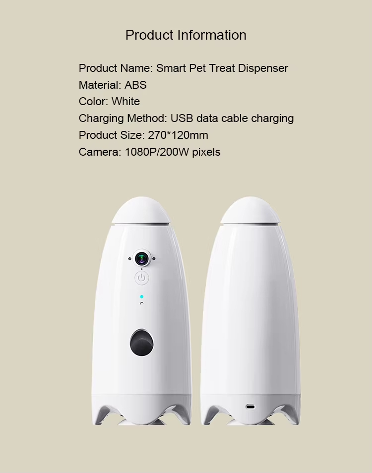 Pet Treat Dispenser with Camera, Smart Pet Camera, Dog Treat Dispenser, Interactive Pet Toy, Remote Treat Dispenser, WiFi Pet Camera, Cat Treat Toy