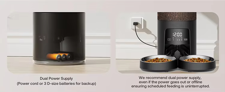 Automatic Pet Feeder, Smart Pet Feeder, Timed Cat Feeder, Portion Control Feeder, Pet Feeder with App, Slow Feeder for Dogs, Dual Power Pet Feeder