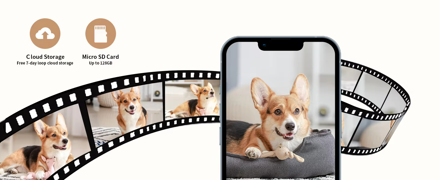Dog Camera Treat Dispenser, 360° Pet Camera, Smart Pet Monitor, WiFi Dog Camera, 2K Pet Camera, Auto-Tracking Pet Camera, Interactive Treat Dispenser