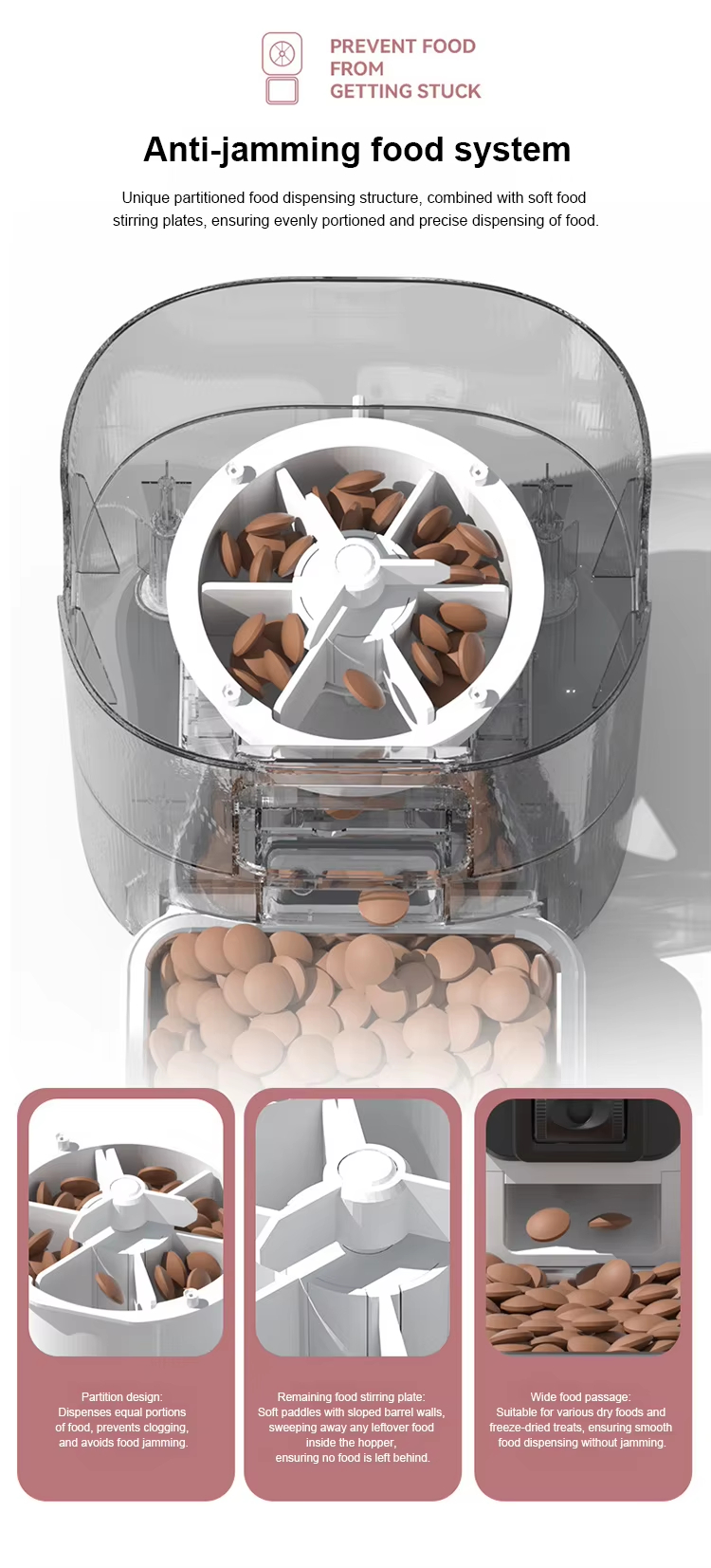 Pet Feeder with Camera, Smart Pet Feeder, Automatic Cat Feeder, WiFi Pet Camera, Remote Pet Feeder, Timed Food Dispenser, Adjustable Angle Camera