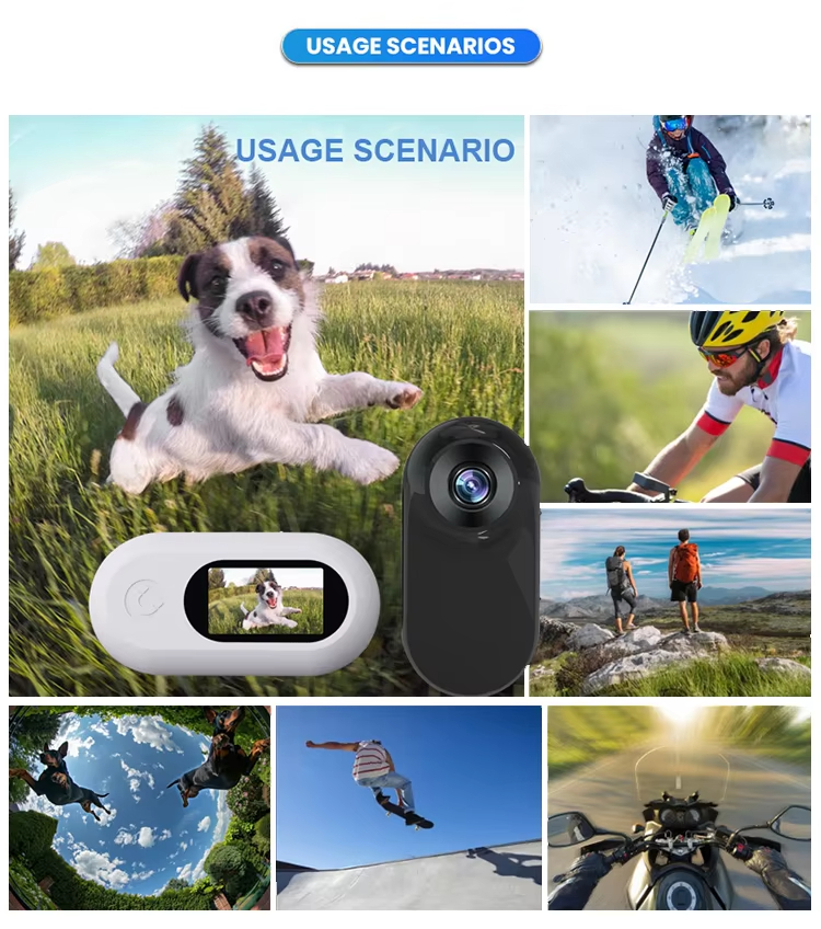 Wearable Mini Camera, Pet Camera Collar, Clip-On Action Camera, Life Logging Camera, Lightweight Body Cam, Waterproof Mini Camera, First-Person View Camera