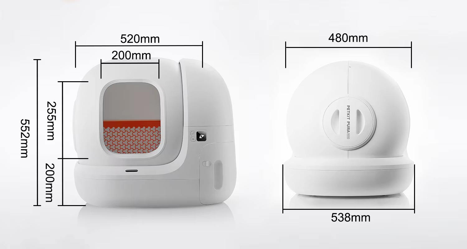 Smart Cat Litter Box, Self-Cleaning Litter Box, APP Controlled Litter Box, Odor Removal Litter Box, 80L Litter Box, Large Capacity Litter Box, Round Cat Litter Box, Multi-Cat Household Litter Box, Pet Cleaning Device, Cat Toilet