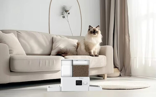 Automatic Pet Feeder and Water Dispenser, 2-in-1 Pet Feeder, Timed Pet Feeder, Gravity Water Fountain, Cat Food and Water Dispenser, Large Capacity Pet Feeder, LCD Control Pet Feeder