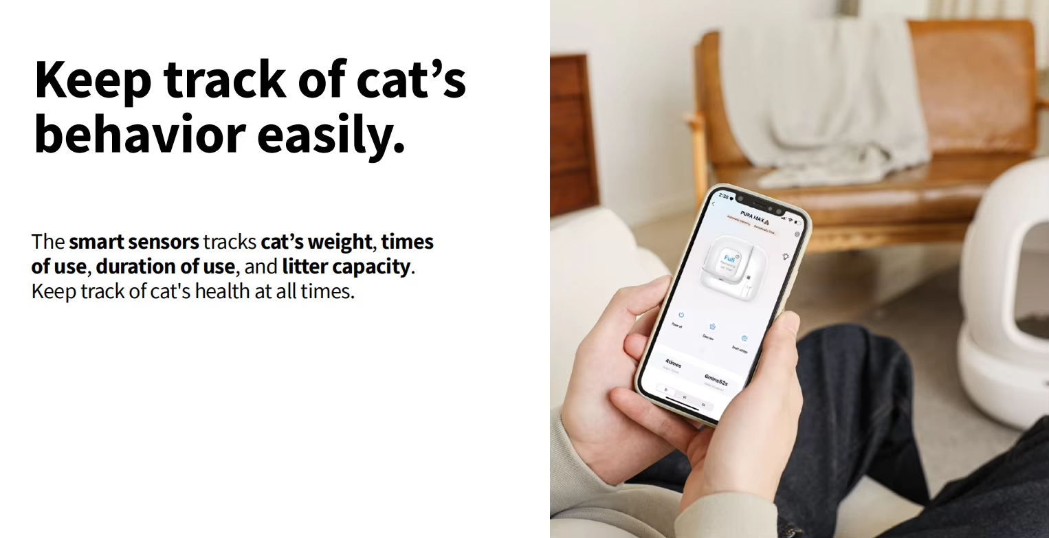 Smart Cat Litter Box, Self-Cleaning Litter Box, APP Controlled Litter Box, Odor Removal Litter Box, 80L Litter Box, Large Capacity Litter Box, Round Cat Litter Box, Multi-Cat Household Litter Box, Pet Cleaning Device, Cat Toilet