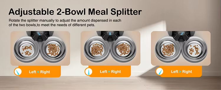 Automatic Pet Feeder, Smart Pet Feeder, Timed Cat Feeder, Portion Control Feeder, Pet Feeder with App, Slow Feeder for Dogs, Dual Power Pet Feeder