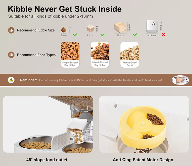 Automatic Pet Feeder, Elevated Pet Feeder, Timed Cat Feeder, Portion Control Feeder, Smart Pet Feeder, Two-Cat Feeder Bowl, Detachable Pet Feeder