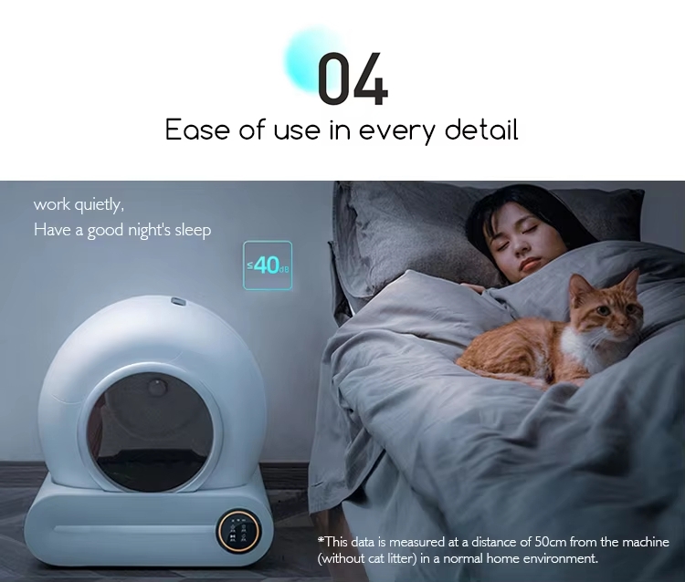 Intelligent Self-Cleaning Cat Litter Box, Automatic Cat Litter Box, Odor Removal Litter Box, APP Controlled Litter Box, Large Capacity Litter Box, Quiet Litter Box, Round Cat Litter Box, Cat Health Management, Pet Cleaning, Cat Toilet