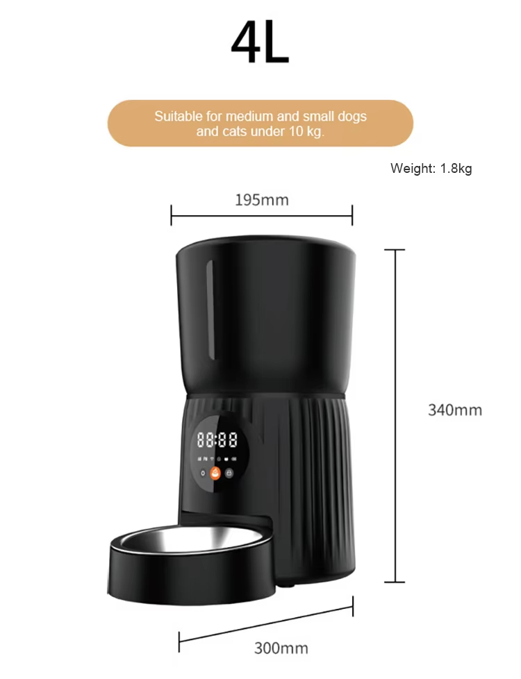 Smart Pet Feeder, Automatic Cat Feeder, WiFi Pet Feeder, Timed Food Dispenser, Portion Control Feeder, Pet Feeder with App, Slow Feeder